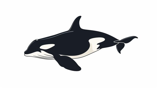 Killer whale black and white.