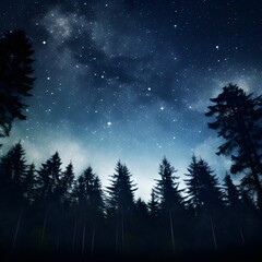 Naklejka premium Night sky with stars