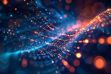 Fototapeta premium Data flow glowing communications concept background