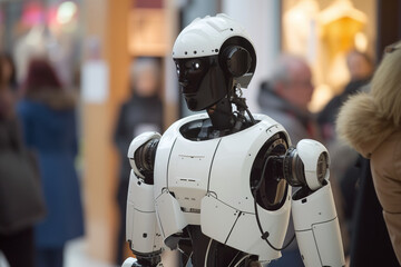 Fototapeta premium An automated robot, concept of the future and technology.