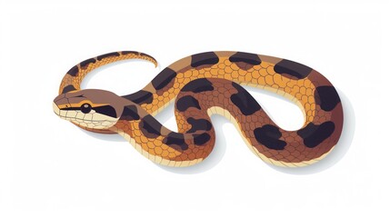 Obraz premium Snake isolated on white background.