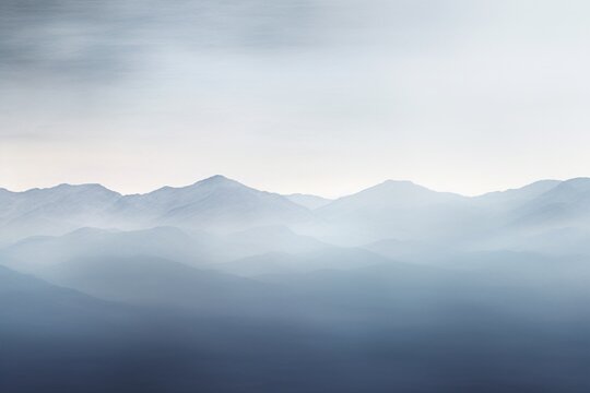 Soft and blurred mountain silhouette on a minimalist wallpaper, evoking a sense of calm and contemplation