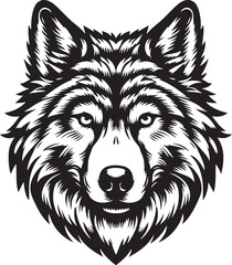 Fototapeta premium Wolf head silhouette vector image