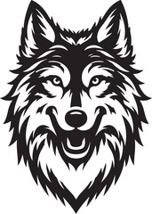 Wolf head silhouette vector image