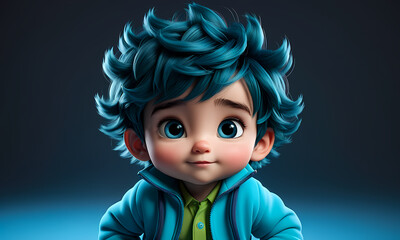 Cartoon 3d character, cartoon illustration , wallpaper for kids , cute cartoon character background