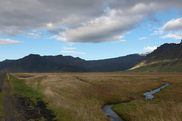 Iceland. Landscape on a sunny summer day.