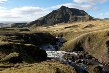 Iceland. Landscape on a sunny summer day.