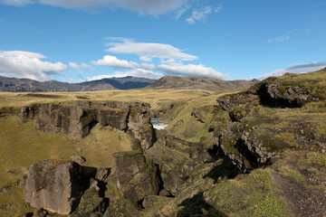 Iceland. Landscape on a sunny summer day.
