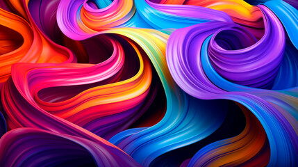 Obraz premium This photograph captures a lively abstract background featuring a captivating array of undulating lines. The picture imparts a feeling of motion and sentiment