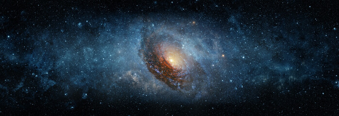 The galaxy against the background of the starry night sky. Panoramic view on Galaxy and stars, view...