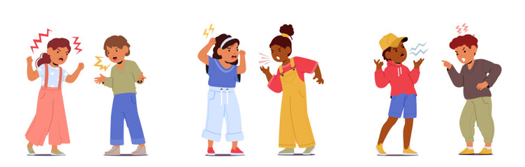 Loud Chaos Erupts As Children Characters Shriek And Shout At Each Other, Their Voices Blending In A Cacophony Of Screams