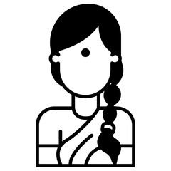 Obraz premium women glyph and line vector illustration