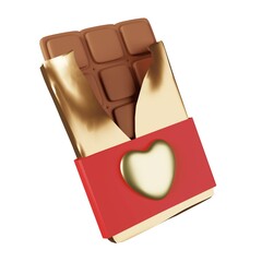Delicious chocolate bar on display.