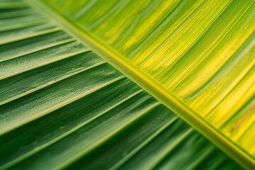 Close-up photograph of the texture of a tropical striped leaf.