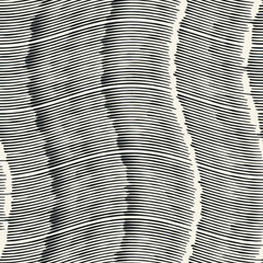 Monochrome Wave Stripe Textured Pattern