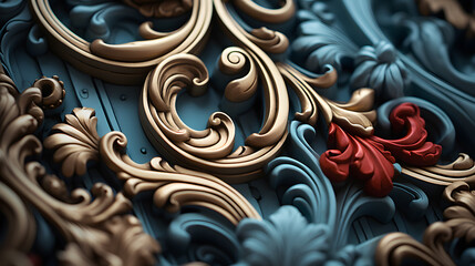 Decorative Precision Extreme Close-Up of Ornamentation