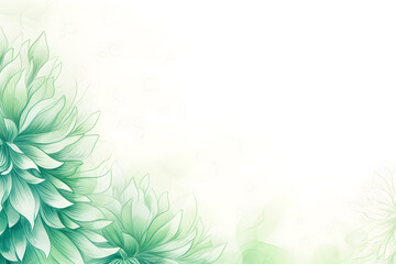 Fototapeta na wymiar Floral Pencil Artistry Green Nature Background