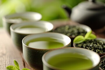 A cup of green tea, held in hand, feels wonderfully warm and comforting.