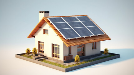 solar panels on house roof