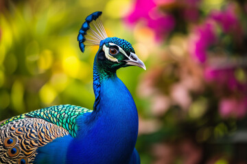 Fototapeta premium A colorful fantasy animals. Beautiful extreme close-up. exotic nature background and texture. Concept of natural splendor. bright animal.