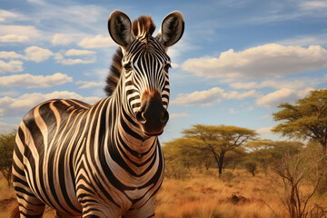 zebra in the wild