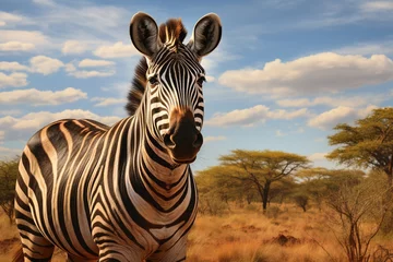 Gordijnen zebra in the wild © damien