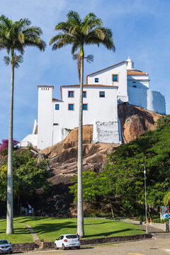 Penha Convent during a beautiful sunny day. One of the oldest religious sanctuaries in Brazil, located in the municipality of Vila Velha, state of Esp&iacute;rito Santo.