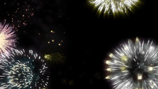 Fireworks filter overlay in night background