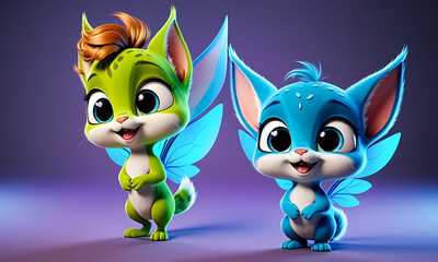 cartoon characters , cute characters