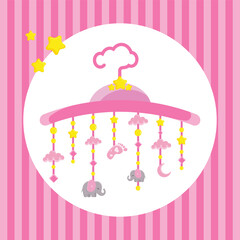 Baby hanging carousel toy for girl
