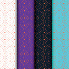 Classic geometric background pattern with decoration ornament illustration. Simple straight line stripes of different design shapes