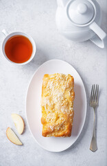 Apple cake in a plate