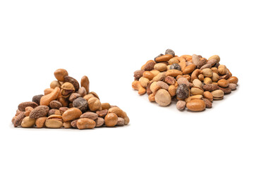  A group of almonds, pistachios, walnuts, macadamia, cashews.