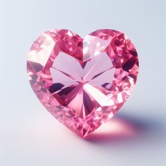 crystal heart with diamonds