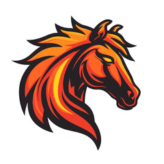 Esport vector logo horse, icon, sticker, symbol, equine, hoss, nag, mascot, mustang, horse head