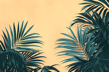 Retro hawaiian design wallpaper illustration