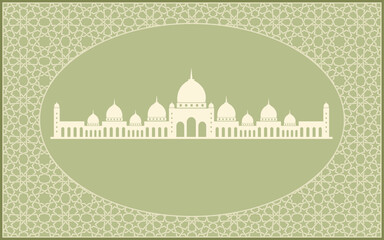 Islamic Greeting Card design Ramadan kareem Eid Mubarak Eid Al Adha Eid al fitr Vector Background