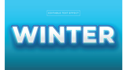 Modern winter editable text effect. full editable with high contrast