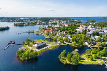 Savonlinna is a beatiful town in Finland in the lake district