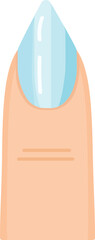 Blue finger nail icon cartoon vector. Salon art spa. Beauty female care