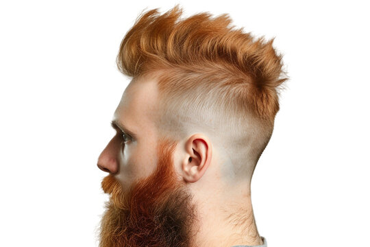 Mohawk Men's Haircut on Transparent Background