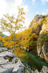 Yazili Canyon ( Yazili Kanyon )  is in the Sutculer, Isparta,with its lakes and the picturesque views of the area, and also the rich variety of flora and fauna.