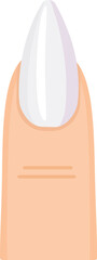 White nail shape icon cartoon vector. Services treatment. Studio beauty