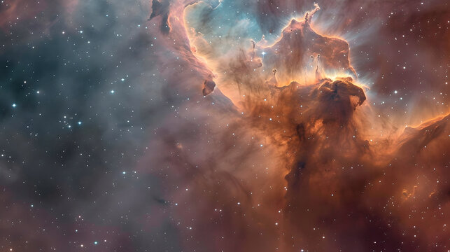 Colorful space nebula as wallpaper background