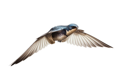 Elegant Swallow Bird Isolated on Transparent Background PNG.
