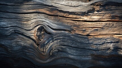 a weathered wood log, showcasing its natural textures and imperfections.