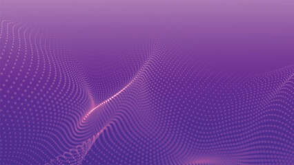 Abstract digital wave of particles. Futuristic point wave. Technology background vector. 3D