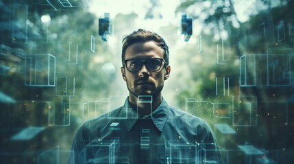 Technology businessmann 