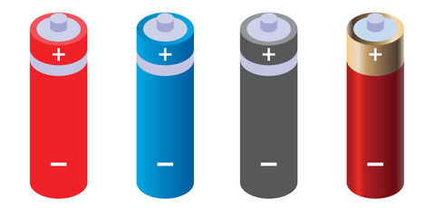 Battery icon. Battery symbol. Vector illustration of charging battery. set of Energy supply equipment.