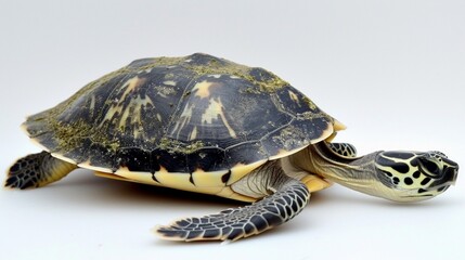 Obraz premium A beautiful image of a turtle isolated on a plain white background. turtle on white background